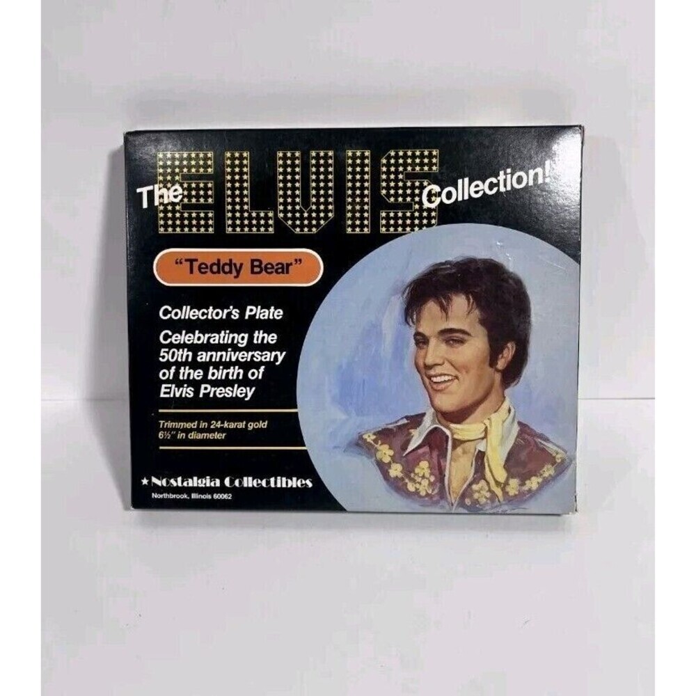 The Elvis Presley Collection "Teddy Bear" Collector Plate 50th Anniversary